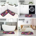 thumbnail image 4 of 2-Piece Kitchen Rugs Set Non-Slip Mats Carpet Floor for Kitchen, Bathroom (19.7"x27.6" & 19.7"x47.2") Vividly Colored Flowers, 4 of 7