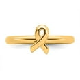 thumbnail image 3 of Yellow Plated Sterling Silver Awareness Ribbon Ring, 3 of 5