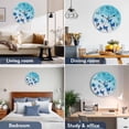 thumbnail image 2 of Wall Clock 14 Inch Coastal Round Silent Decorative Wall Clocks Battery Operated for Living Room Bedroom Kitchen Classroom Decor, Ocean Butterfly Beach Aqua Dark Blue,Large, 2 of 7