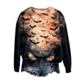 thumbnail image 6 of Godom Halloween Womens Sweatshirts Pumpkin Graphic Long Sleeve Tops Fall Winter Clothes Crewneck Cozy Outfits Pullover Fashion, 6 of 6