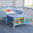 thumbnail image 4 of Delta Children Sesame Street Elmo Plastic Toddler Bed, Red and Blue, 4 of 10