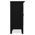 thumbnail image 3 of Simpli Home Amherst 32 inch Wide Solid Wood Transitional Low Storage Cabinet in Black, 3 of 8