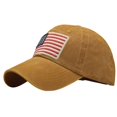 thumbnail image 2 of Womens and Mens USA Flag Embroidery Baseball Cap, Washed Vintage Cotton Unisex Dad Hat, Adjustable Casual American Flag Embroidered Cap for Daily Wear Outdoor Activities and Beach Vacation Gold, 2 of 8