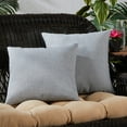 thumbnail image 4 of Greendale Home Fashions 17'' x 17'' Reversible Outdoor Throw Pillow, Set of 2, Heather Gray, 4 of 6
