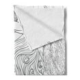 thumbnail image 2 of Mermaid Soft Flannel Fleece Throw Blanket, Surreal Little Mermaid Enjoying Undersea Lady in Coral Reef Graphic Art, Cozy Plush for Indoor and Outdoor Use, 50" x 60", White Grey, by Ambesonne, 2 of 5