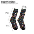 thumbnail image 2 of Honeii Basketball Print Children's Colorful Socks,Unisex Kids and Toddlers' Cushioned Sock,Kids Athletic Crew Socks,for Everyday Wear and Sports, 2 of 5