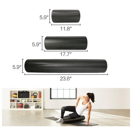 Premium High Density Foam Roller 12 x6 Physical Therapy Exercise Deep Tissue Muscle Massage