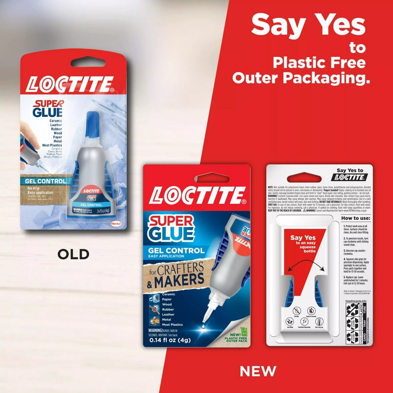 Loctite Super Glue Gel Control, Pack of 1, Clear 0.14 fl oz Bottle 