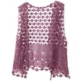 thumbnail image 1 of HBFAGFB Cardigan Sans Manches pour Femmes Mode Printemps Été Tricoté Violet Taille Unique, 1 of 5