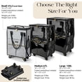 thumbnail image 4 of Reusable Grocery Bag on 5 Wheels, Foldable Rolling Tote Bag with Handle and Zipper Cover, Heavy Duty Shopping Cart for Laundry, Market & Trave (Sliver, Large_120L), 4 of 10