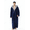 Navy Blue, variant on AMITOFO Long Robes for Men with Hood & Pockets?Soft Plush Full Length Hooded Bathrobe Winter Warm Fleece Sleepwear Shawl Collar Housecoat