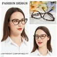 thumbnail image 2 of MARE AZZURO Unique Reading Glasses Women Retro Cateye Readers 1.0 1.5 2.0 2.5 3.0 3.5 4.0 5.0 6.0 (Leopard, 4.00)Polycarbonate lens, 2 of 6