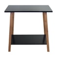 thumbnail image 5 of 2 Tier Solid Bamboo Frame Recliner End Table Caramel&Black, 5 of 5