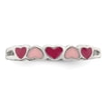 thumbnail image 5 of Auriga Fine Jewelry 925 Sterling Silver Enameled Heart Ring Size 4 for Women, 5 of 7