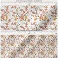thumbnail image 2 of Soimoi White Cotton Poplin Fabric Leaves & Azalea Floral Fabric Prints By Yard 56 Inch Wide, 2 of 7
