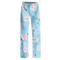 thumbnail image 7 of KHONTS Easter Egg Pajamas Pants for Women Cute Bunny Printed Elastic Waist Sleeppants Lightweight Homewear Stretchy Trousers 04-Light Blue S, 7 of 7