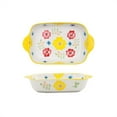 thumbnail image 1 of Cheese Baked Rice Baking Dish Ceramic Rectangular Hand-painted Flowers Home Microwave Oven Special Baking Baking Bowl, 1 of 7