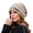 Khaki, variant on Grofry Lady Winter Hat Thick Knit Windproof Plush Lined Keep Warm Ear Elastic Baggy Cap Outdoor School Commuting Beanie