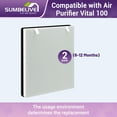 thumbnail image 2 of Vital 100 Replacement Filter for LEVOIT Vital100 Air Purifier, with Activated Carbon Pre-Filter, Part# Vital 100-RF(2 Pack), 2 of 4