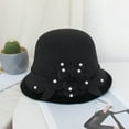 thumbnail image 2 of Chapeau Melon Petit pour Femme, Automne et Hiver, Fleurs, Rond, Décontracté, Style Bassin de Pêcheur, 2 of 3
