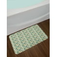 thumbnail image 2 of Forest Bath Mat, Trees and Birds Flying Drawn by Hand, Plush Bathroom Decor Mat with Non Slip Backing, 29.5" X 17.5", Grey Yellow Seafoam, by Ambesonne, 2 of 2