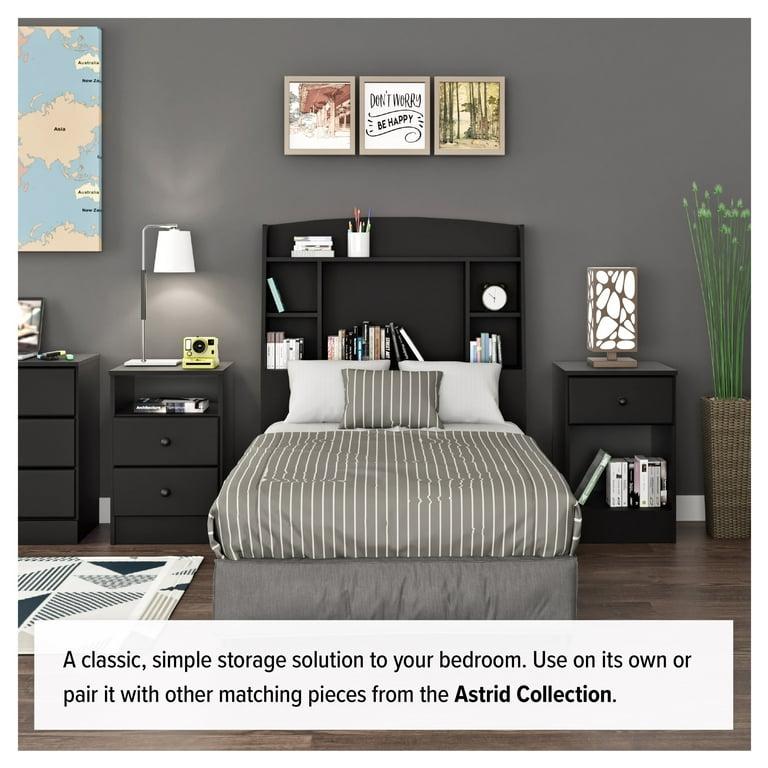 Prepac Astrid Tall 6-Drawer Dresser, Skinny Black Wood, Ample Storage:  16""D x 20""W x 52""H" - Walmart.com