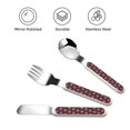 thumbnail image 3 of Gaeub Red Buffalo Plaid Merry Christmas Print 3-Piece Children Knife Spoon Fork Set,Stainless Steel Child Flatware Set,Kids Utensils Set with Case for Lunch Box (Fork Spoon Knife Combo), 3 of 8
