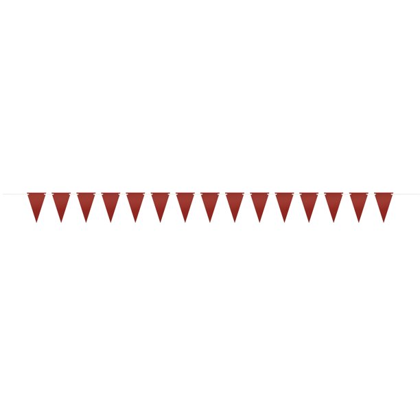 Chalkboard Paper Pennant Banner, Red, 9ft