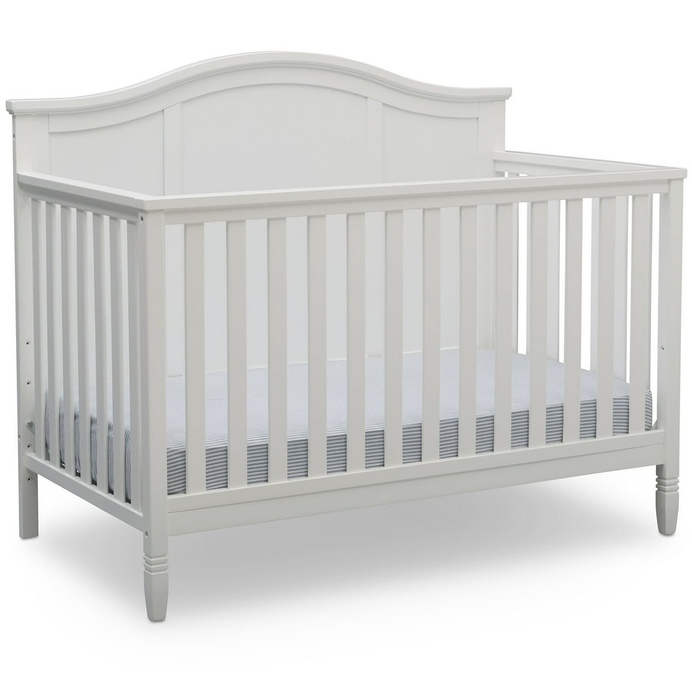 Delta Children Madrid 4-in-1 Convertible Baby Crib, Bianca White ...