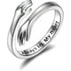 thumbnail image 1 of 925 Sterling Silver Hug Rings For Women I Love You Forever Hug Ring Adjustable Band Jewelry Gift For Teen Girls Couples Hugging Hand Rings Silver Plat, 1 of 4