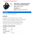thumbnail image 2 of Blower Motor - Compatible with 2020 - 2021 Chevy Silverado 3500 HD, 2 of 2