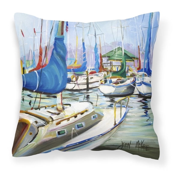 Day break Sailboats Fabric Decorative Pillow