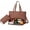 Dark Brown, variant on 3 in 1 Tote Bag for Women Lunch -Insulated Compartment,Quilted Large Capacity Computer Handbag with Purse for Business,Removable Lunch Bag for Business,Work, Travel, Office(Black)