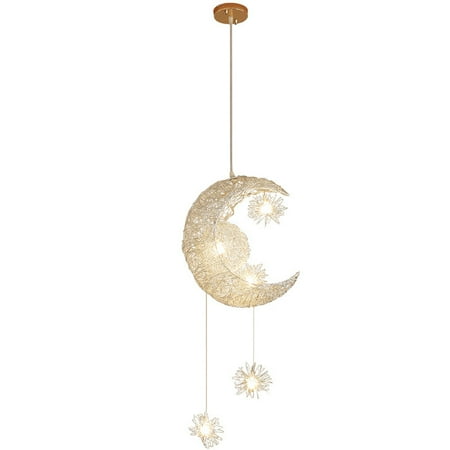 

LED Pendant Light Modern Moon Star Shape LED Pendant Lamp Chandelier Ceiling Light Warm White