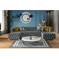 thumbnail image 6 of Portofino Silver Velvet Double Chaise Sectional, 6 of 7