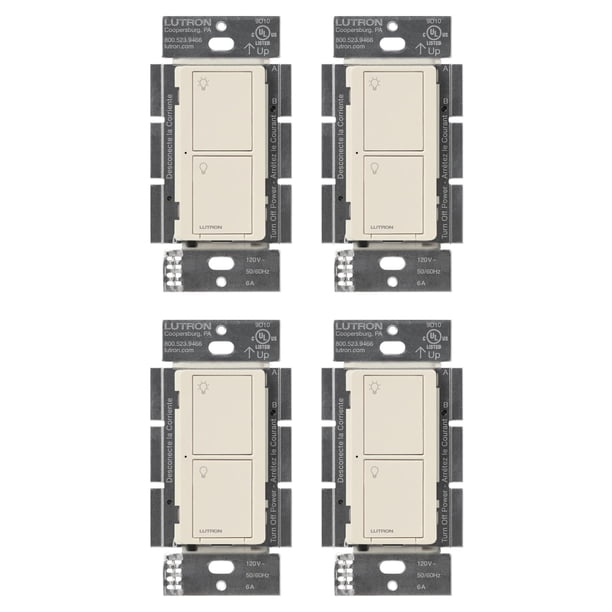 Smart Switch Lutron Caseta Original 6A para luces LED, paquete de 4