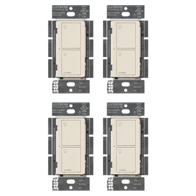 Smart Switch Lutron Caseta Original 6A para luces LED, paquete de 4