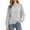 Light Ashy, variant on Womens Solid Color Oversized Ribbed Knit Crew Neck Jumper Pullover, Long Sleeve Wide Round Neck No Hood Cotton Polyester Knit Pullover, Relaxed Fit Jumper for Spring Autumn Winter Commute Black