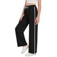 thumbnail image 2 of Girls Baggy Sweatpants Straight Leg Drawstring Athletic Pants Elastic Waist Striped Joggers Loose Soft Stretchy Trousers, 2 of 7