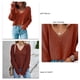 thumbnail image 3 of Top De Punto Suelto Para Mujer Top De Punto Corto Para Mujer Prendas De Punto Con Cuello En V Manga Larga Color Puro Respetuoso Con La Piel Respirable Corto Jersey De Punto Suelto ACTIVE Cocina, Decoración y Otros, 3 of 5