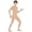 Beige, variant on Kids Full Body Unitard One-Piece Long Sleeve Footed Jumpsuit Turtleneck Stretchy Leotard Gymnastics Catsuit