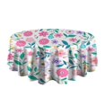 thumbnail image 5 of Pioneer Flower Floral Print Pattern Round Tablecloth 60"x60",Wrinkle Wipeable Table Cloth for Kitchen Dining Room Picnic Patio Party, 5 of 6