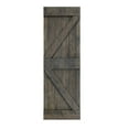 thumbnail image 3 of ISLIFE K Style Series 28in. x 84in. Smoky Gray DIY Solid Wood Sliding Barn Door Slab, 3 of 4