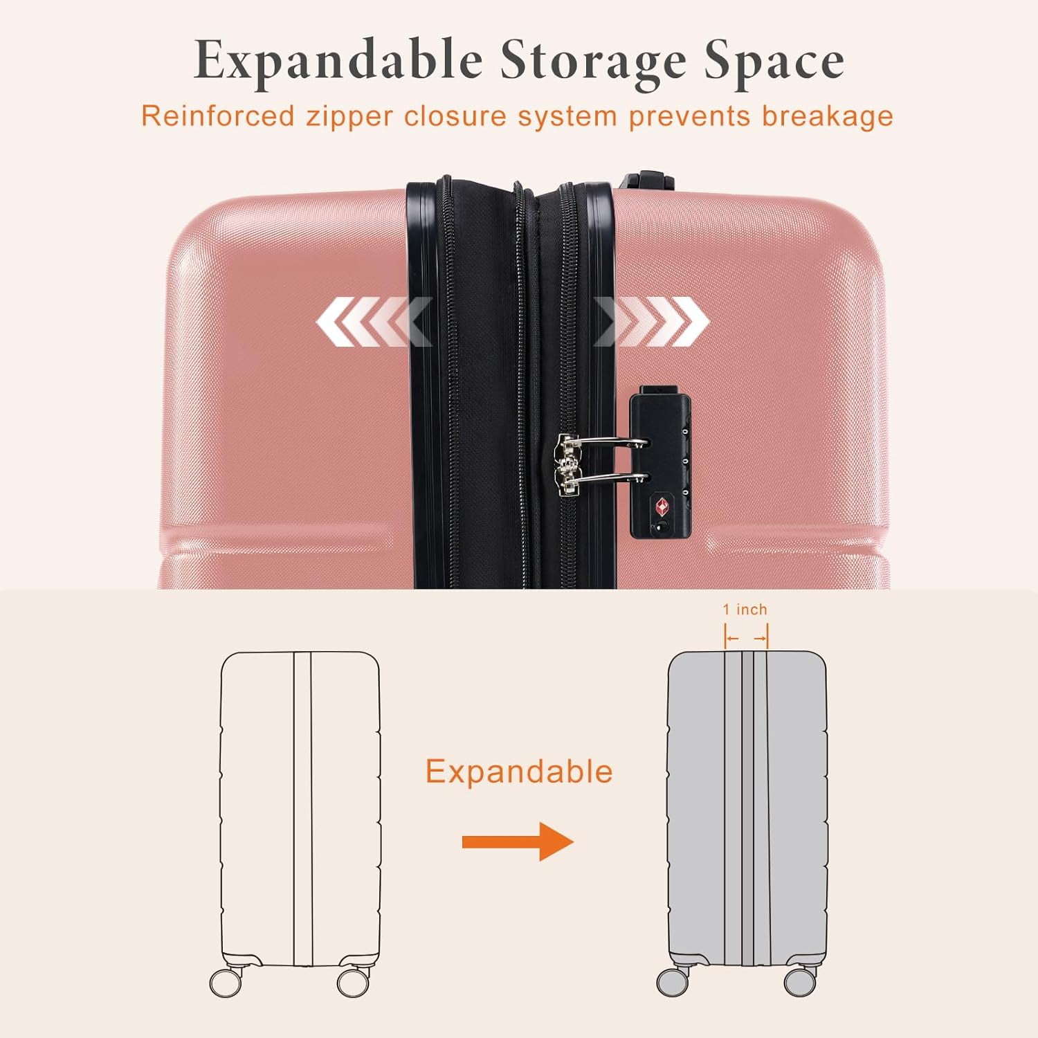 Nextay Carry on Luggage, Hardshell Lightweight Suitcase with Double Spinner Wheels and TSA Lock, 28 Inch
