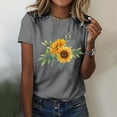 thumbnail image 2 of 2DXuixsh Womens Clothes Women's Classic Version Of Cotton Short Sleeve Crewneck Loose Printed T Shirt Variety T Shirts Women Womens Tops T Shirts for Women Grey Size M, 2 of 4