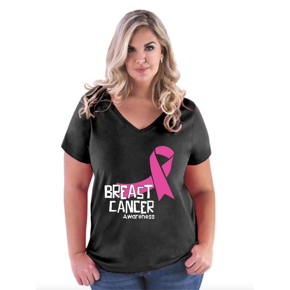 Normal is Boring - Womens and Womens Plus Size Breast Cancer Curvy V ...