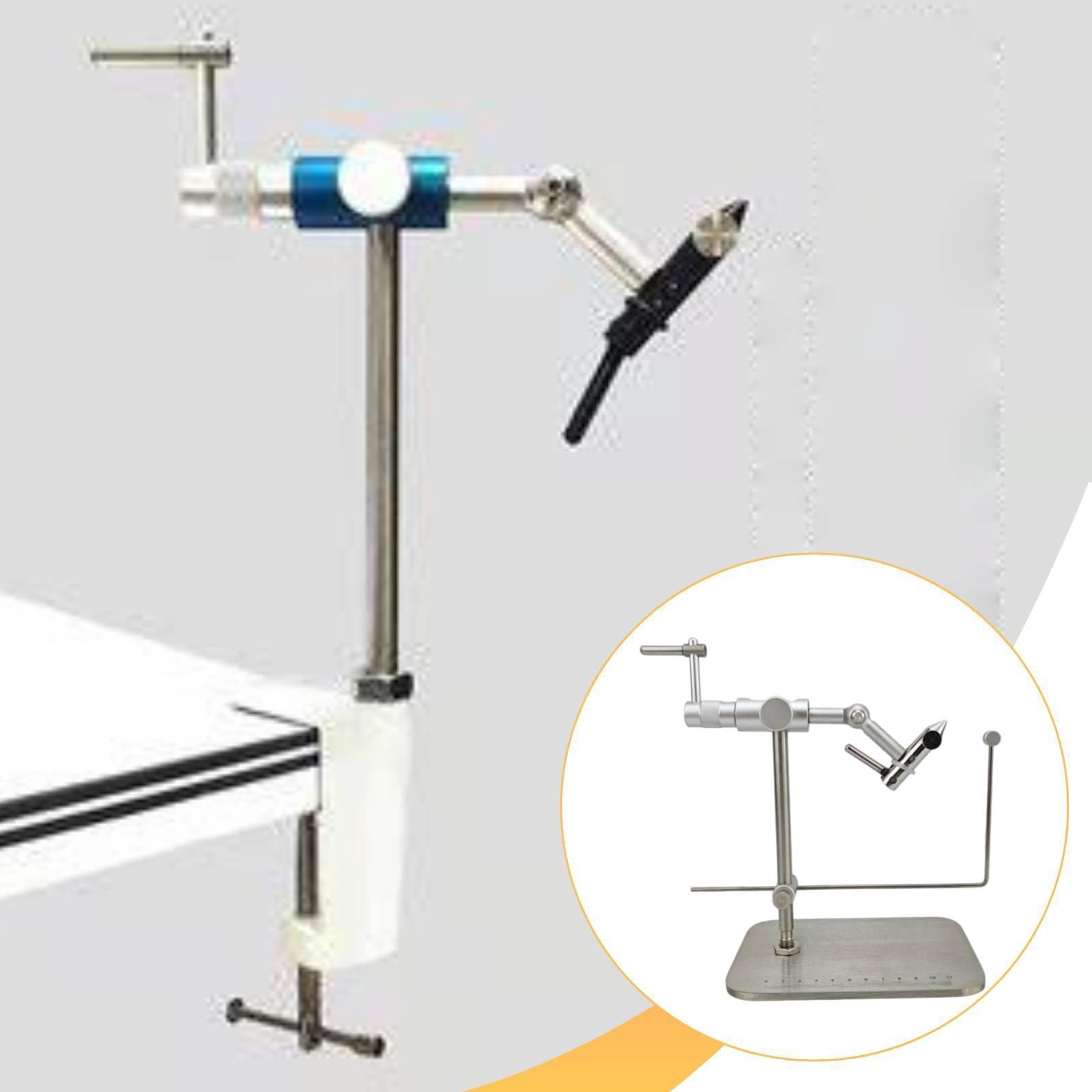 Wswqop Fly Tying Vise Fishing Tackle Fly Fishing Accessory Adjustable with Pedestal No Tools