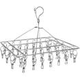 thumbnail image 1 of Stainless Steel Sock Dryer For Clothes Rack With 36 Clothespins, Windproof Rectangular Small Clothes Dryer With Pegs Clips For Socks Hanger Underwear, 1 of 5