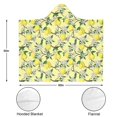 thumbnail image 3 of Wearable Blanket,Yellow Lemon Fruit Flowers Yellow Pattern Hooded Wearable Flannel Blanket for Adults & Teens,Winter Poncho Shawl Wrap Cape Cozy Anti-Pill,50"x60", 3 of 5