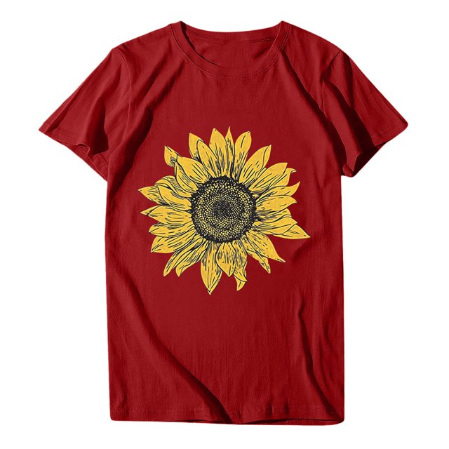 Blusa Informal Elegante Para Mujer, Camisas de Manga Corta Con Estampado Floral, Camiseta Odeerbi ODB170610